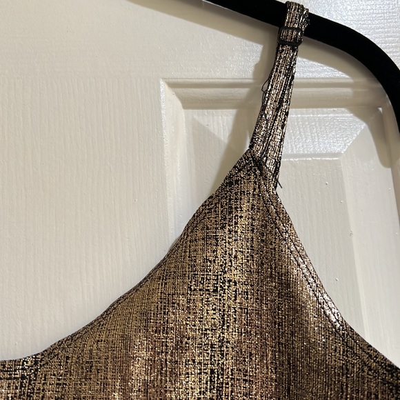 SPRWMN Lamb Leather Bronze Metallic Jumpsuit - Picture 7 of 12